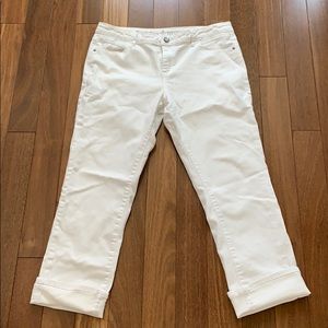 Simply Vera- Vera Wang Rolled Cuff Jeans-White